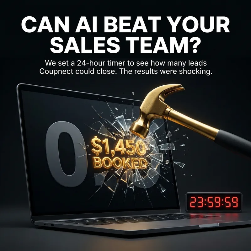 Sales team challenge ad creative — AI-powered client acquisition